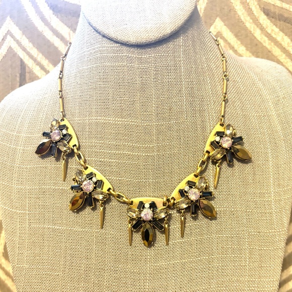 J. Crew Jewelry - J Crew Crystal Rhinestone Honey Bee Cluster Necklace